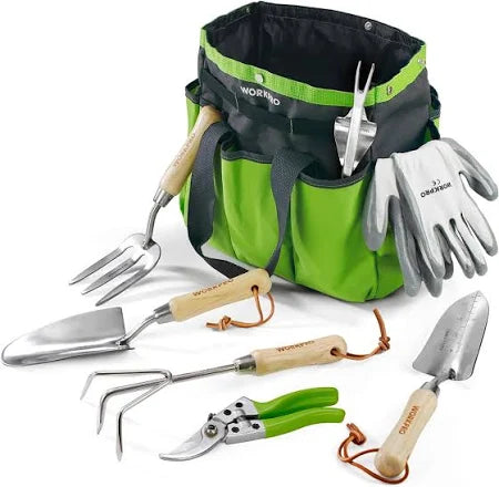 WORKPRO 7 Pcs Stainless Steel Heavy Duty Garden Tools Set